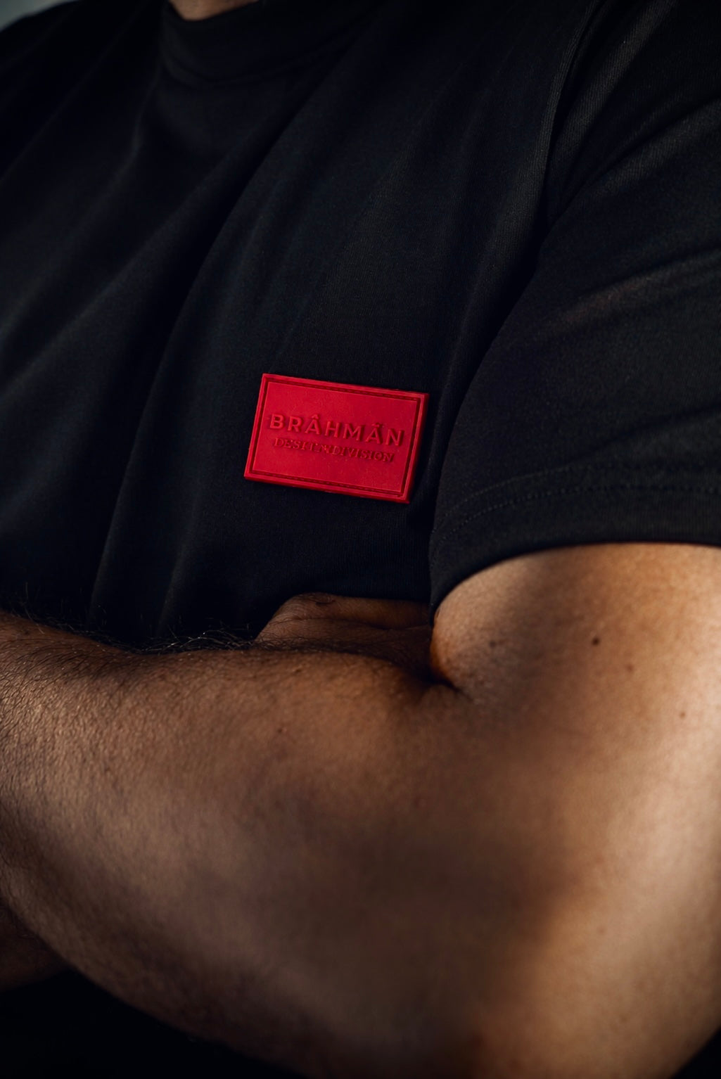 Casual Iconic Red Patch T-shirt | Black