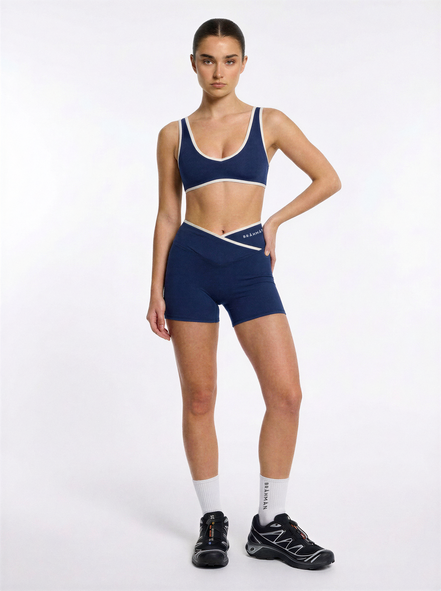Yoga Short Biker Set | Navy