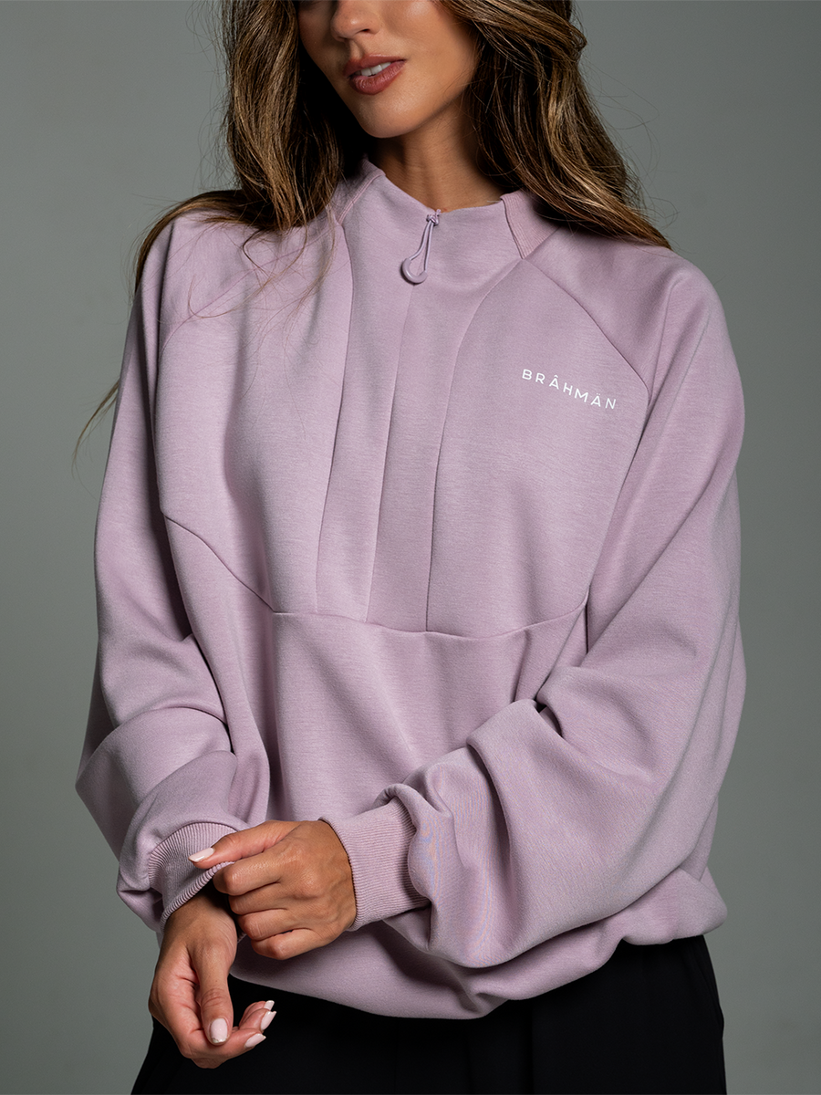 Contour Zip Sweater | Lilac