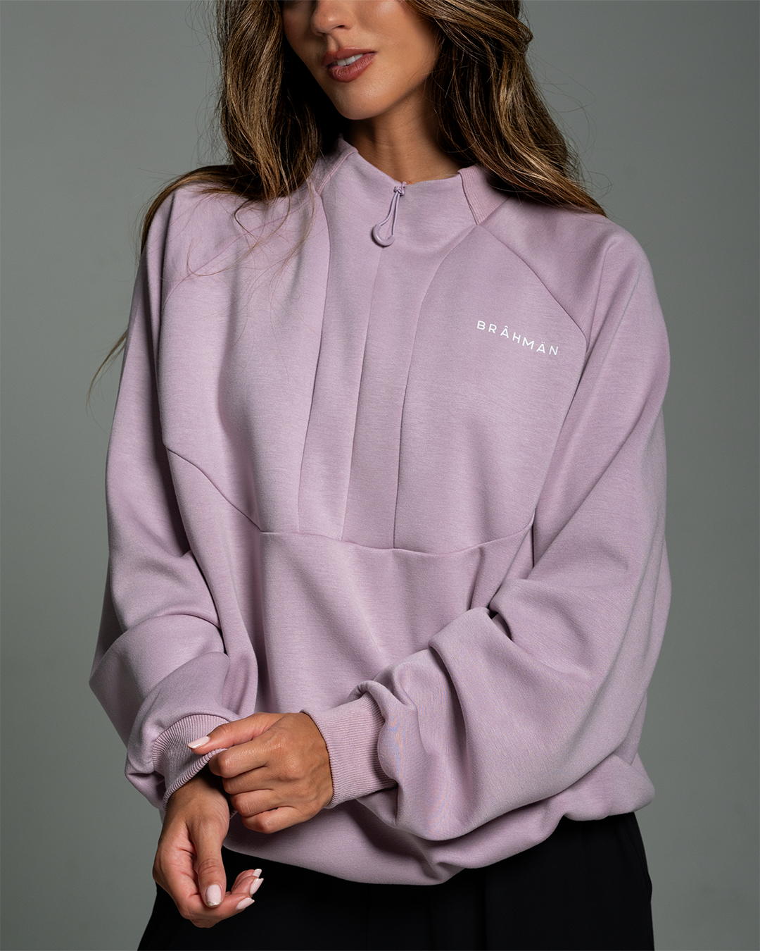 Contour Zip Sweater | Lilac