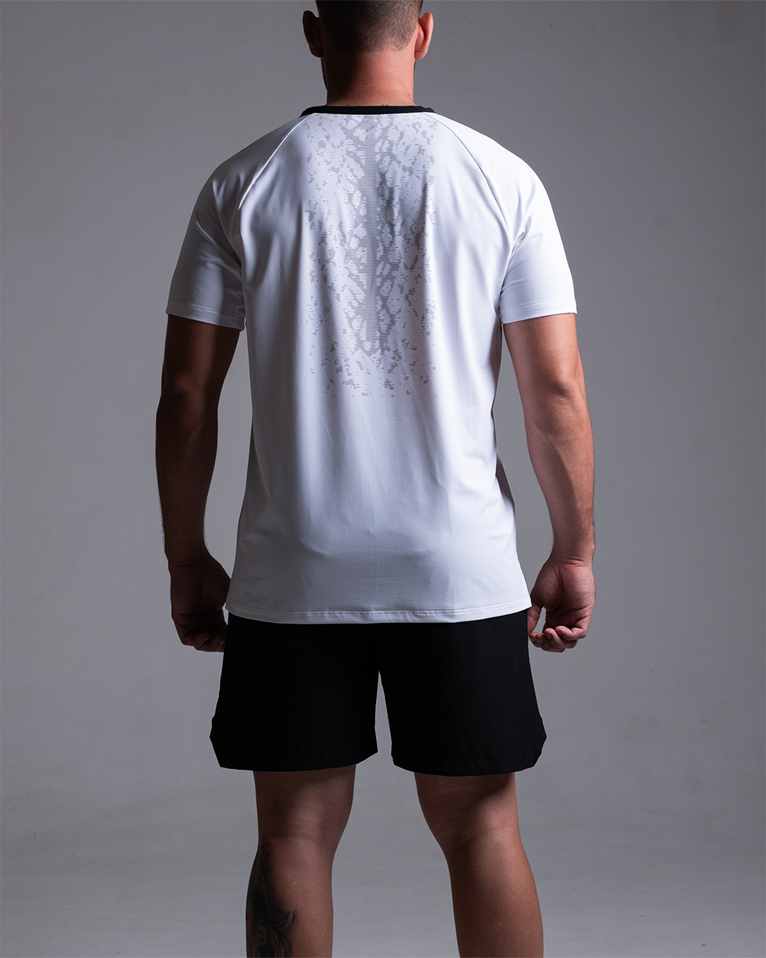 Leopard Print Gym Shirt | White