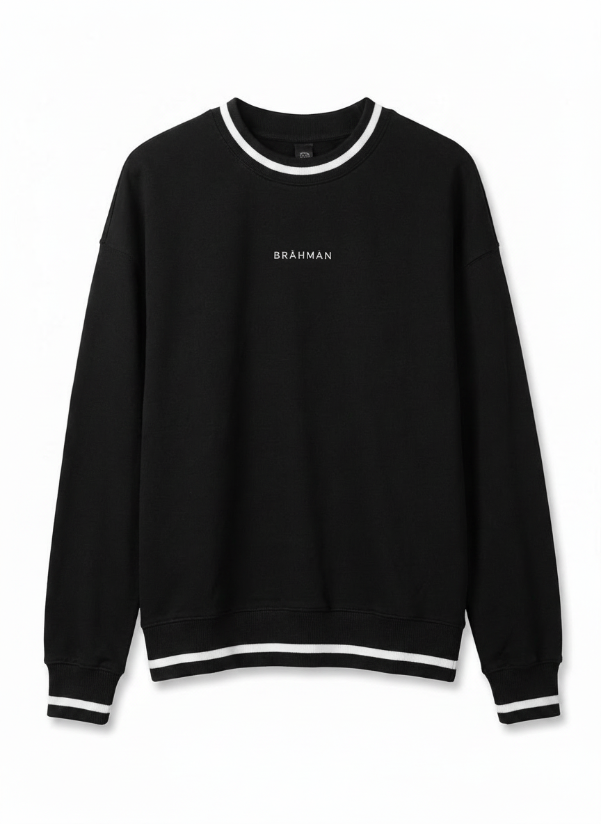 Black Sporty Crewneck