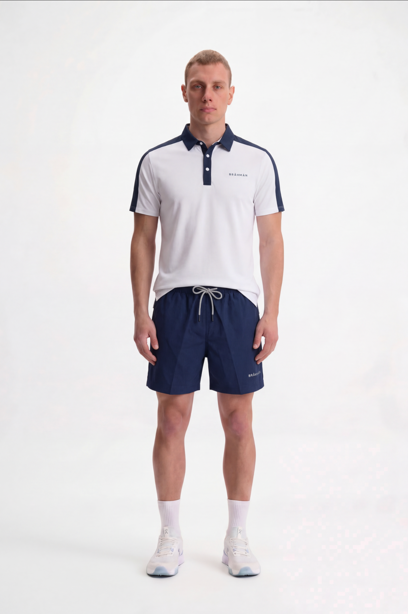 Tennis Polo | White / Navy
