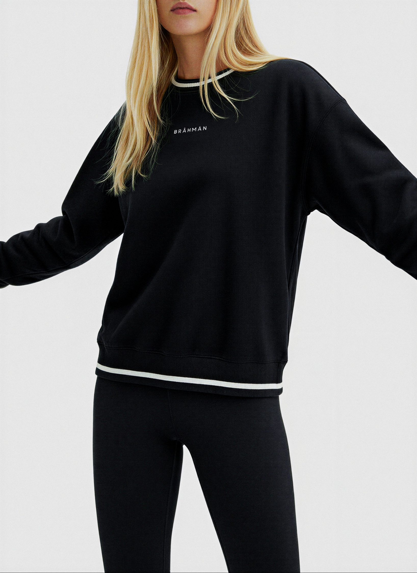 Black Sporty Crewneck