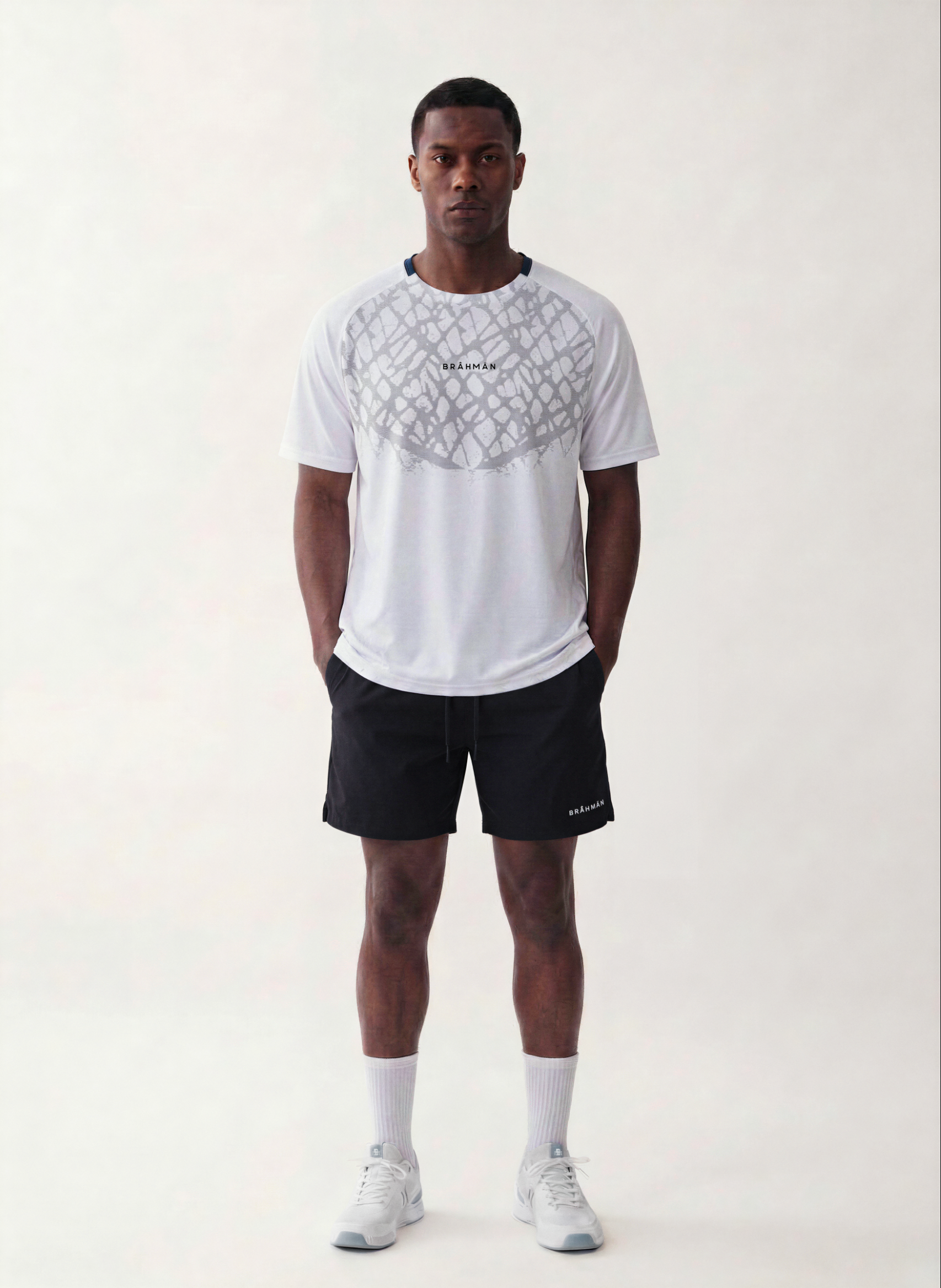 Leopard Print Gym Shirt | White