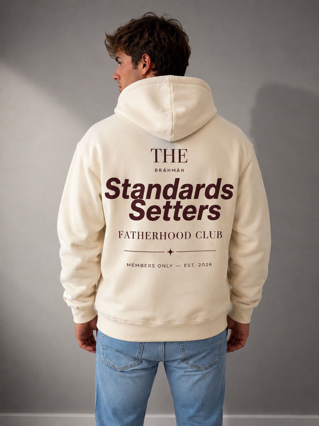 Father's day Hoodie l Cream "The Standards Setter"