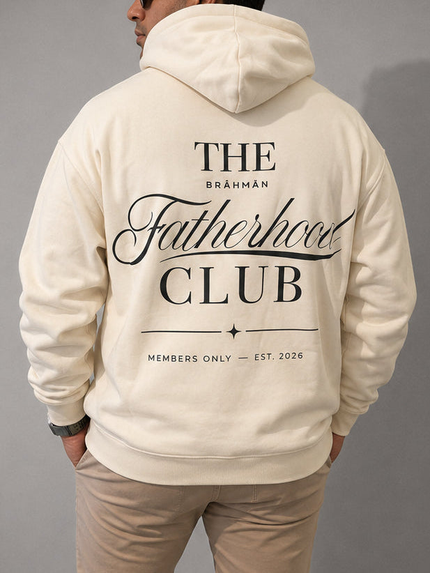 Father's day Hoodie l Cream "Fatherhood Club"